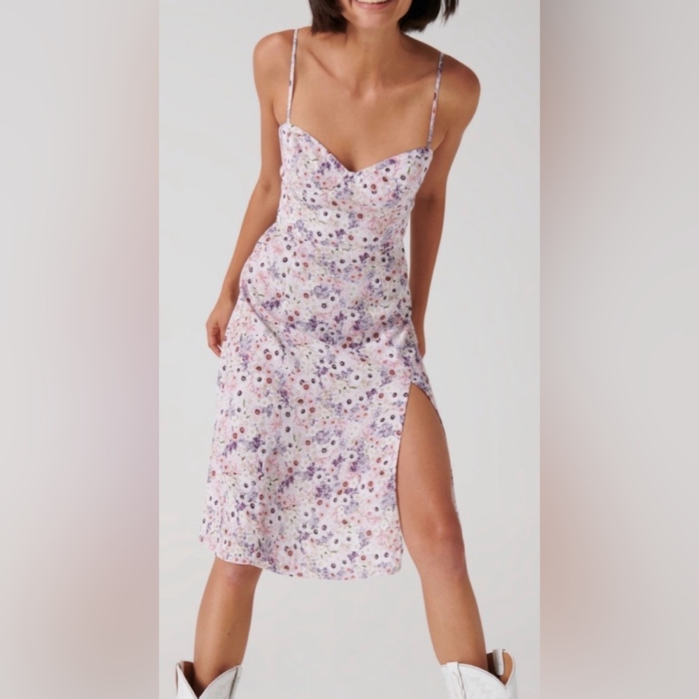 Aritzia Sunday Best Floral Dress with Slit